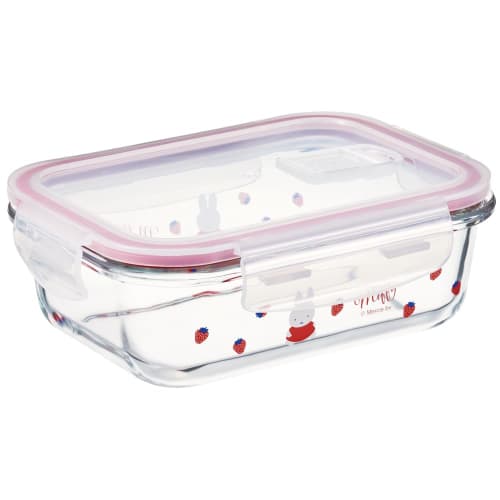 Skater Storage Container 650ml M Heat Resistant Glass Oven Microwave Dishwasher Safe with Lid Valve Miffy GBST7-A