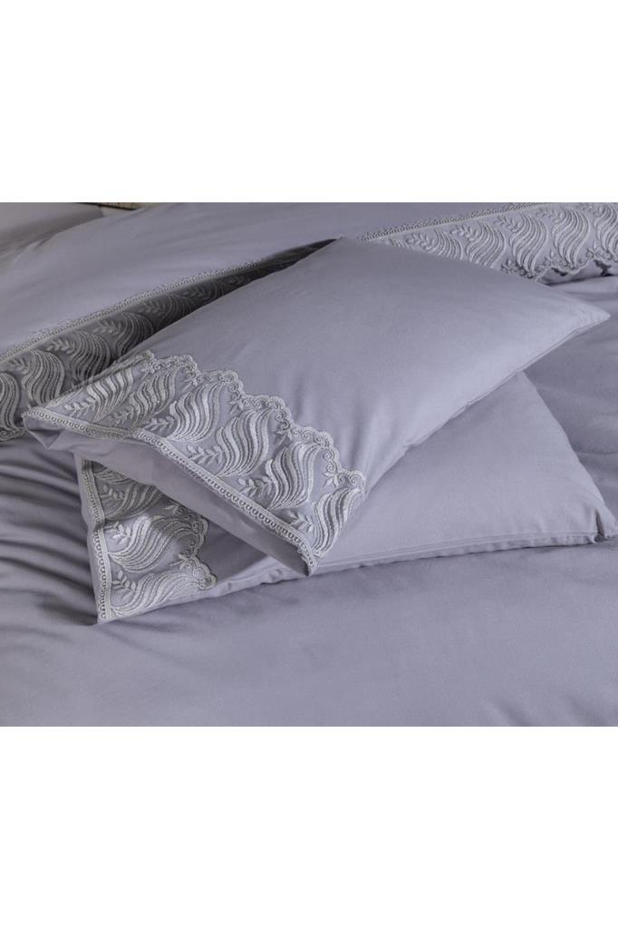 Комплект пододеяльников Wave 6шт, Пододеяльник 200x220, Простыня 240x260 Хлопковая ткань, Полный размер, Двойной размер Серый