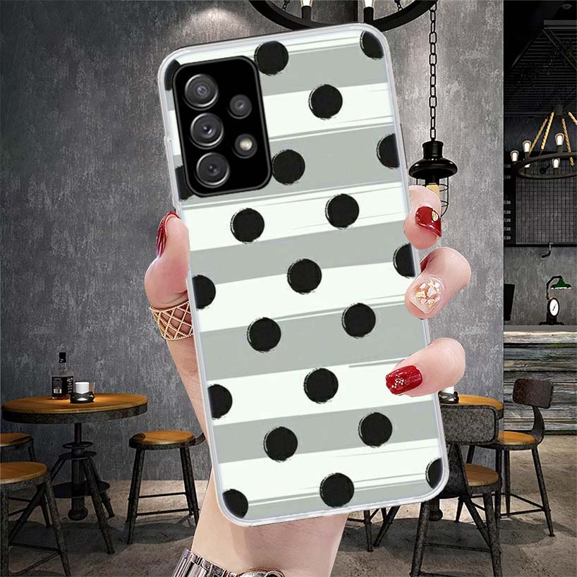 Чехол с принтом в горошек для Samsung Galaxy A12 A22 A32 A52 A72 A02S A51 A50S A71 A70 A31 A20S Note 20 Ultra S10 A10S Galaxy A1