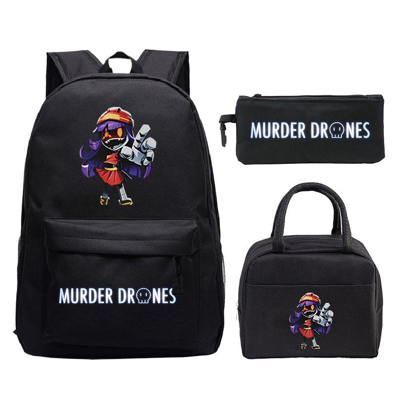 Drones Cartoon Printed Children'S Backpack Set Student School Bag Lunch Bag Casual Pencil Bag