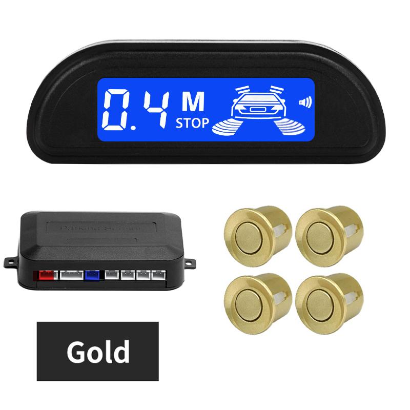 Датчик парковки для автомобиля с автоматическим парктроником, обратным светодиодным монитором, 4 датчика, 12 В, 8 цветов