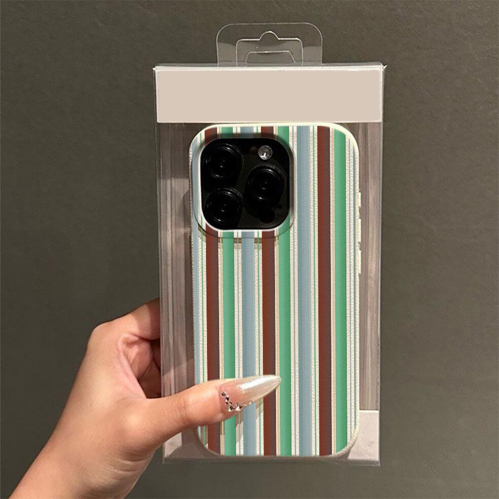 Чехол со полосками для iPhone 11 Чехол для iPhone 17 15 13 12 14 16 Pro Max Plus 17 Air Мягкий силиконовый Ударопрочный Защитный от падения Чехол