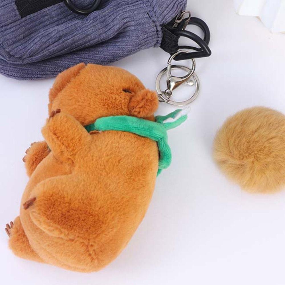 Capybara Anime Capibara Pendant PP Cotton Capybara Plush Keyring  Christmas Present