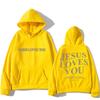 Толстовка Jesus Loves You для осени и зимы, готические худи с капюшоном, одежда с графическим принтом, панк-судадерас, мягкое худи