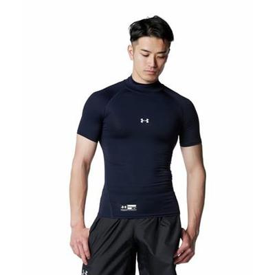 UA HG ARMOUR COMP SS MOCK PK Mens 410 Japan LG (equivalent Size L) Fashion