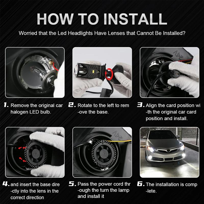 Y6D H4 светодиодный проектор фара объектив проектора с вентилятором охлаждения 90 Вт автомобильная лампа дальнего и ближнего света 12 В 6000 К би светодиодные автомобильные аксессуары