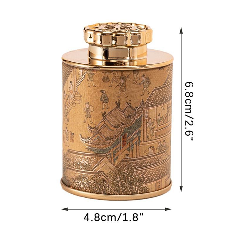 Мини пустая жестяная банка для чая, бытовая герметичная банка для зеленого и черного чая, портативная дорожная маленькая упаковочная коробка для чая, бумажная банка для хранения