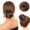 Synthetic Hair Clip in Hair Bun Straight Texture Messy Hair Bun Extensions Circle Elastic Clips Mini Bird's Nest Shaped Bun