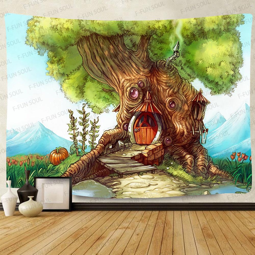 Colorful Floral Plant Print Tapestry Rose Art Pattern Tapestry Home Bedroom Decorative Tapestry