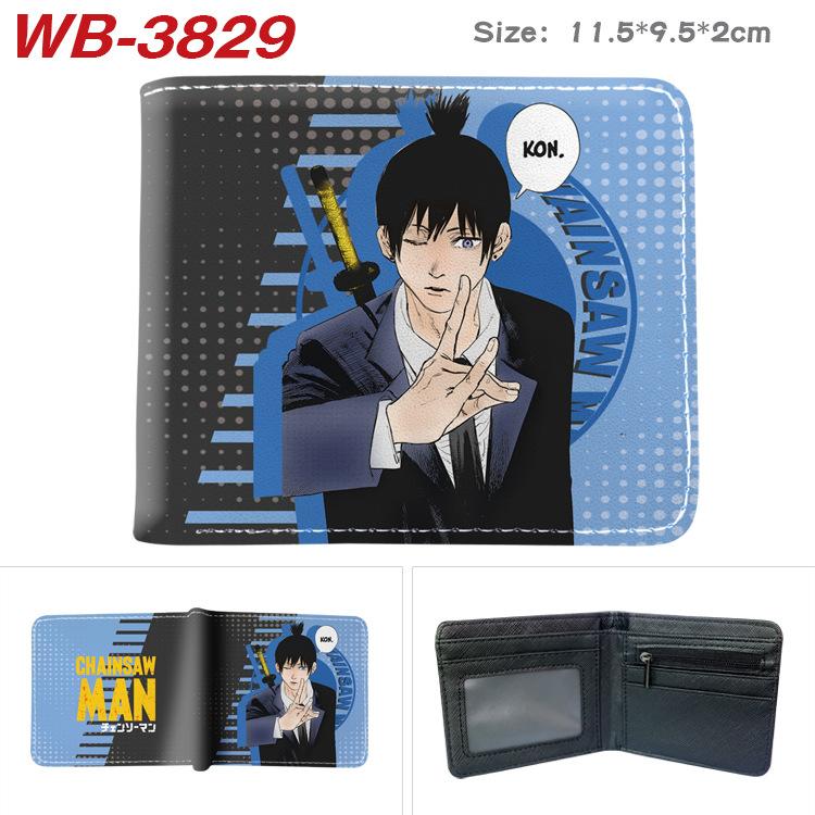 Chainsaw Man Anime Wallet Portable Large Capacity Full Color Folding Leather Purse Unisex Coin Bag