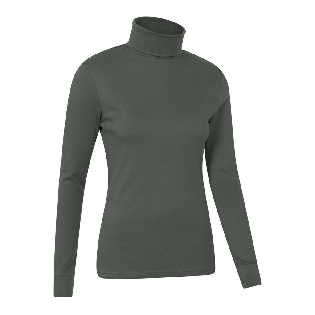 Mountain Warehouse Женский топ Meribel из хлопка с воротником-стойкой и длинным рукавом