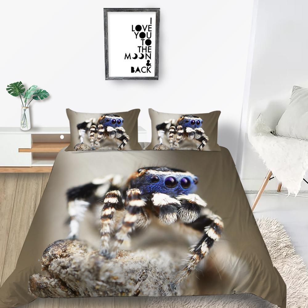 Пододеяльник с наволочкой, комплект постельного белья с 3D принтом паука, модный комплект премиум-класса для мужчин и детей-подростков, роскошный пододеяльник