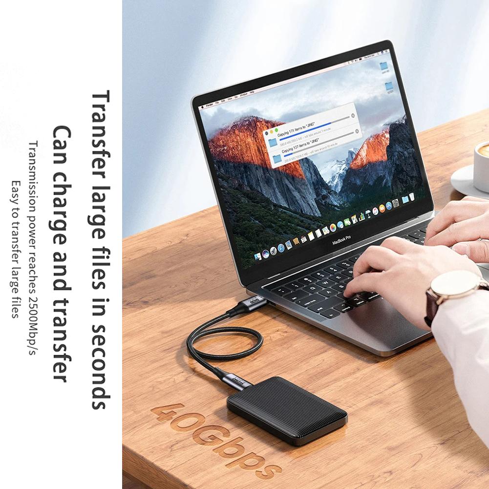 Функциональный кабель данных USB4.0 USB C на Type C 8k60 Гц PD 100 Вт 40 Гбит/с Быстрая зарядка Кабель Type-C Шнур для передачи данных