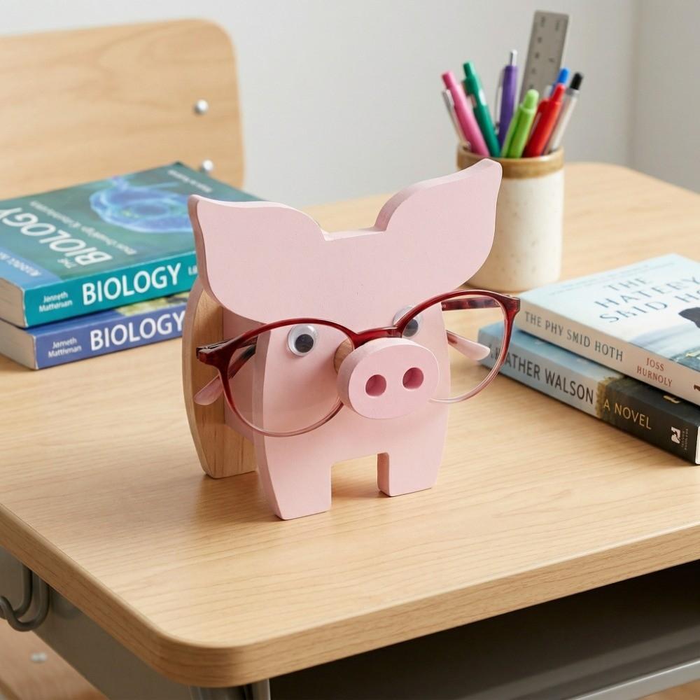 Wooden Glasses Display Stand Animal Shaped Desktop Rack Animal Eyeglass Holder Nightstand