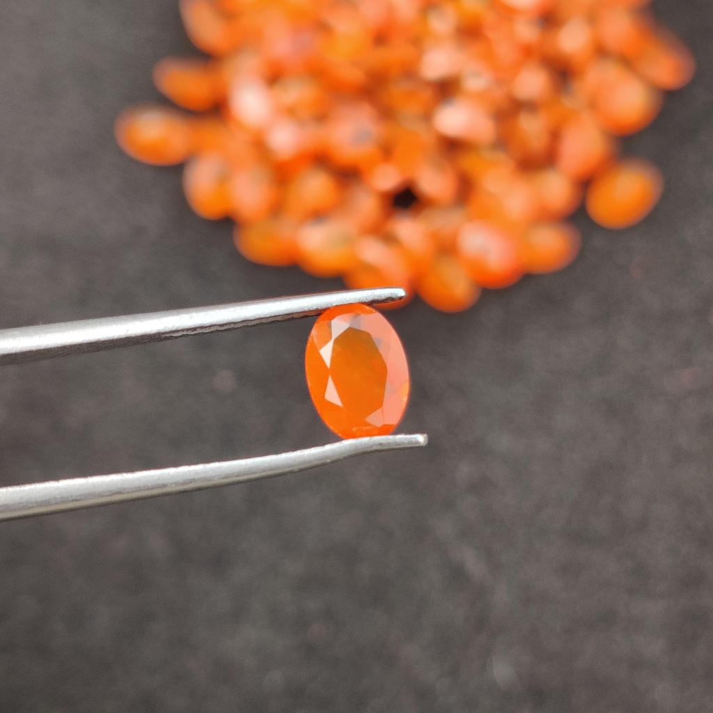 Сердолик 7x5 мм Драгоценный камень овальной граненой огранки, оранжевый сердолик, натуральный сердолик, свободный драгоценный камень, лот калиброванного камня