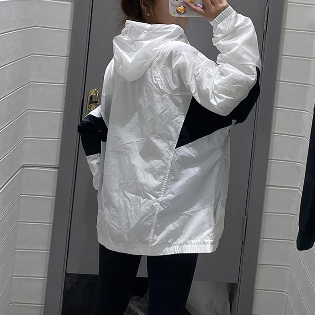 Nike Куртка на молнии с капюшоном и принтом логотипа, мужская верхняя одежда, белая DB5172-100