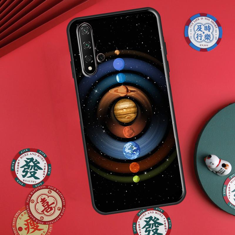 Космос Солнечная система Планеты Вселенная Для Huawei P30 P20 P40 Lite P60 Pro Nova 5T 12s 12i 11i Y90 Y70 Y60 Y61 Y91 Y72 9 10 SE Чехол
