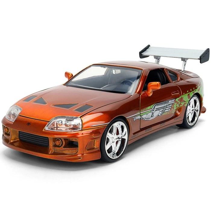 JADA TOYS 1/24 Wild Speed 25th Anniversary Brians Toyota Supra Brushed Orange Brians SUPRA 1995 Diecast Model [Parallel Import]