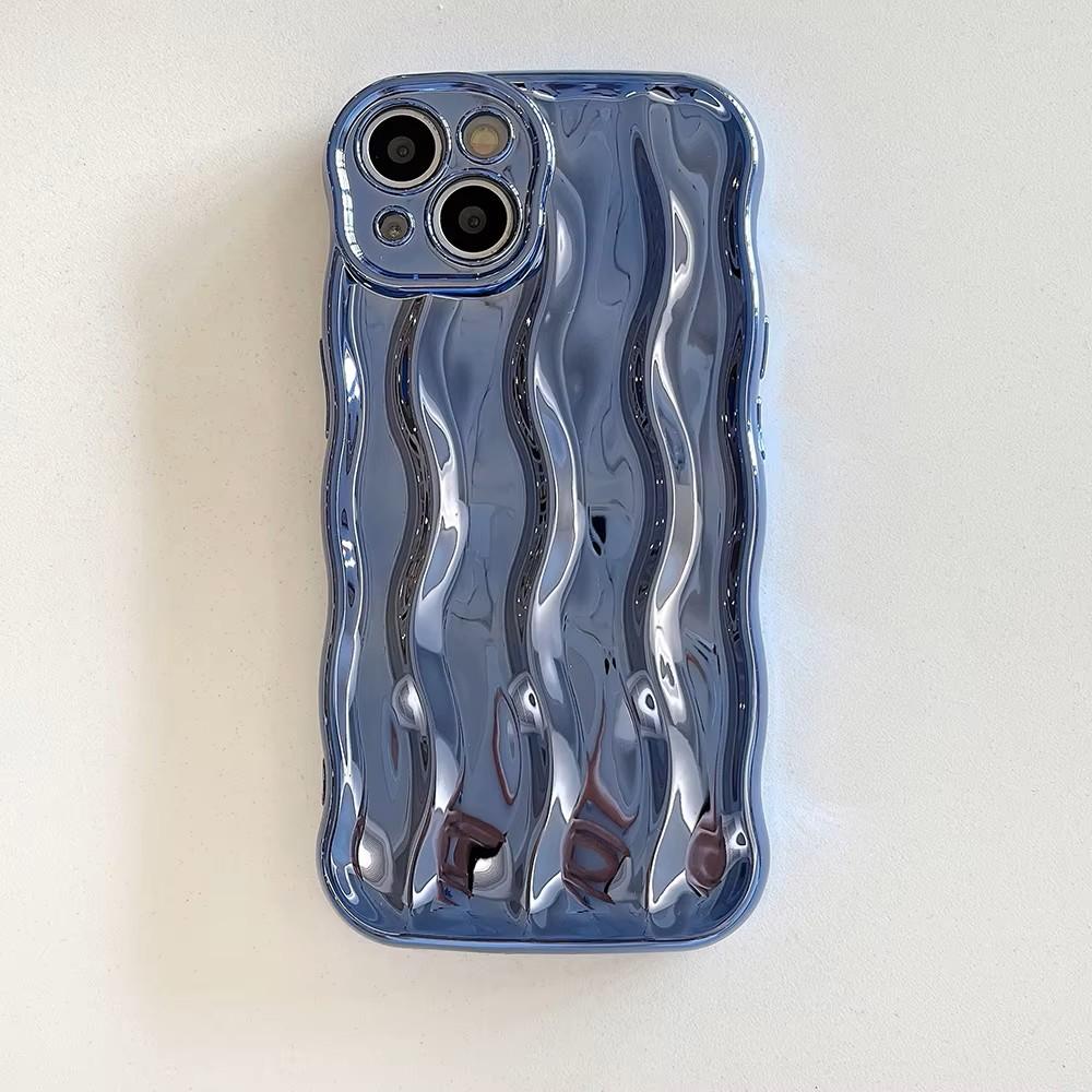 Чехол для телефона с 3D-узором в виде водяных разводов Для iPhone 17 16 15 14 13 Pro Max 14promax 14pro Мягкая ударопрочная задняя крышка