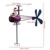 Creative Wrought Iron Weather Vane, Rooster Helicopter Decor for Yard Landscape