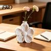 Artistic Decorative Ornament 3D Printed Minimalist Flower Vase, Matte Frosted Vase for Fresh Modern Home Table Decor or Dried Stems,