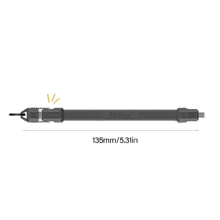 Кабель USB4.0 Type C на C, 240 Вт, быстрая зарядка, 80 Гбит/с, высокая скорость, гибкий кабель TPE, спутник в путешествии