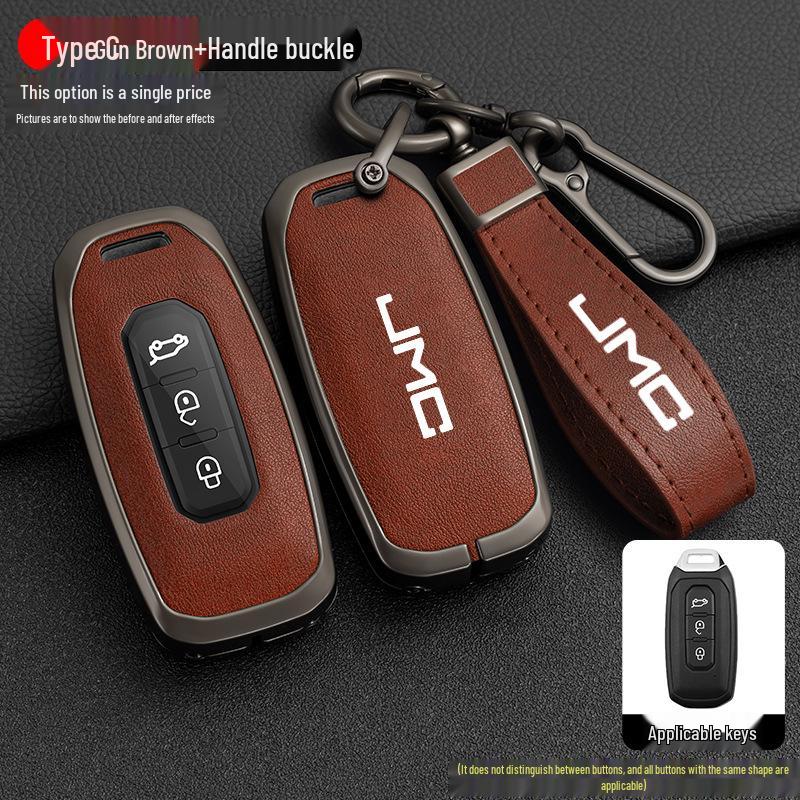 Jiangling Yuhu 7 Key Case: Fits Yusheng S350/S330, Transit, New Baodian - Metal Shell for Men