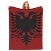 Одеяла с флагом Албании Фланелевое покрывало для дивана Теплое покрывало для дивана Постельное белье Офисные пледы Покрывало Квилт