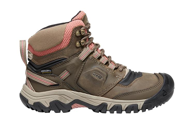 Keen Ridge Flex MID WP High top Outdoor Shoes, Hiking Mountaineering Shoes Women's Brown 1024921
