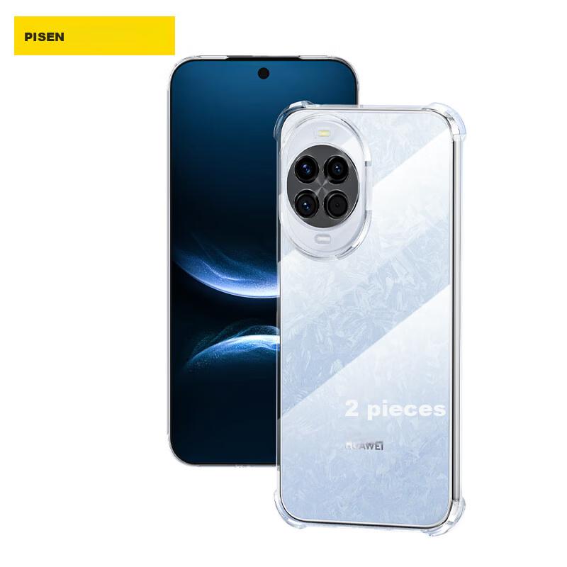 Pisen Huawei Nova 14 Phone Case, Shockproof with Air Cushion Corners, Full Lens Protection, Ultra-Thin Transparent Soft, Anti-Yellowing