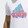 adidas Футболки Мужские Белые С Круглым Вырезом Умеренный Прямой Крой HE4812