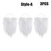 1-10PCS Christmas Santa Claus Beard  Adjustable Curly Fake Beards Realistic Costume Props Holiday Party Dress Up Accessories