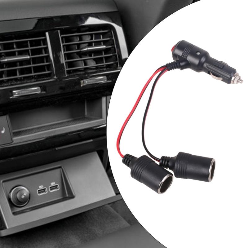12 В-24 В автомобильный прикуриватель разветвитель адаптер кабель шнур с кнопкой переключения питания 1 штекер на 2/4/3 гнездо