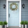 1PC Eucalyptus Wreath New Year Simulation Leaves Hanging Decor Christmas Door Hanging Wreath Holiday Decoration