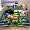 3Pcs Christmas Grinch Tree Bedding Set Quilt Cover Pillowcase Home Christmas Xmas Halloween Gift 1 Duvet Cover 2 Pillowcase S921568