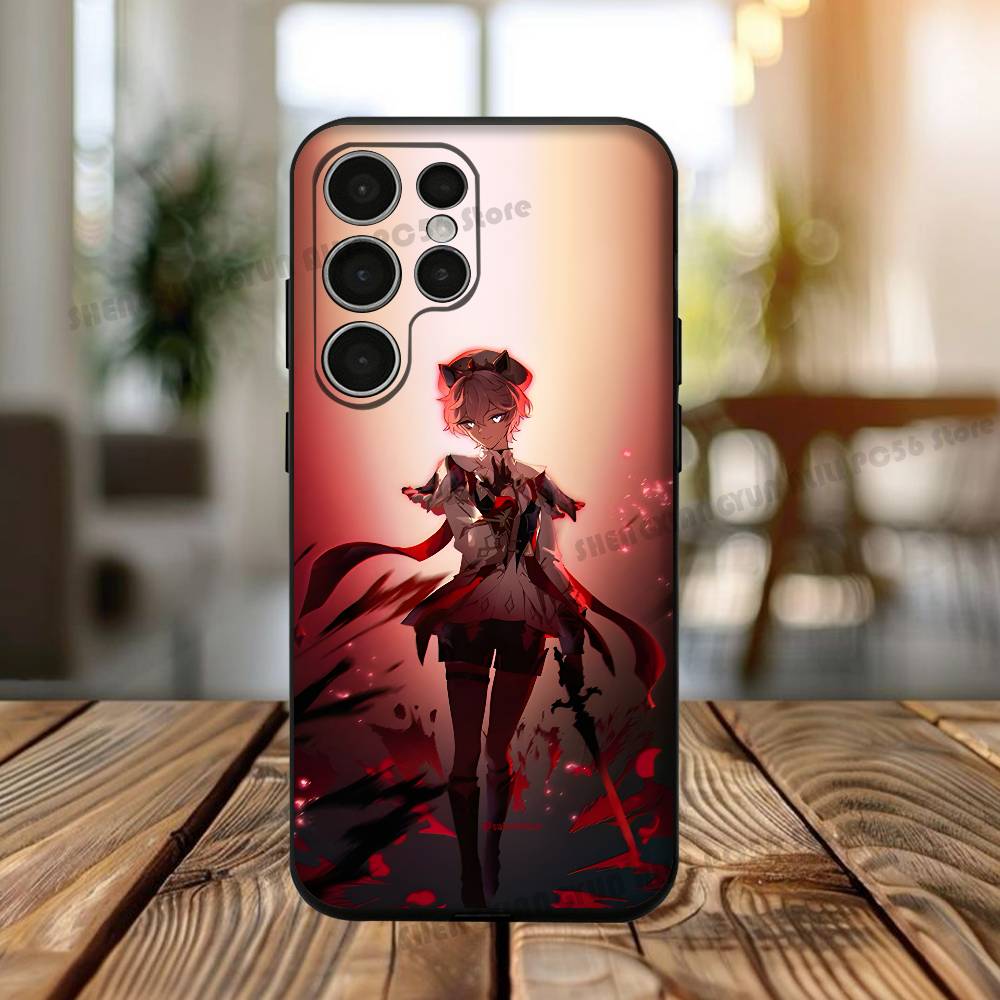 Чехол для телефона из силикона с изображением Далии G-Genshin Impact Pretty Girl для Samsung S24,22,20,23,21,20 Ultra Plus Lite 5G Печатный силиконовый чехол