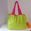 Bag Large Capacity Solid Color Women Shopping Bag Korean Shoulder Bags Foldable Storage Bag