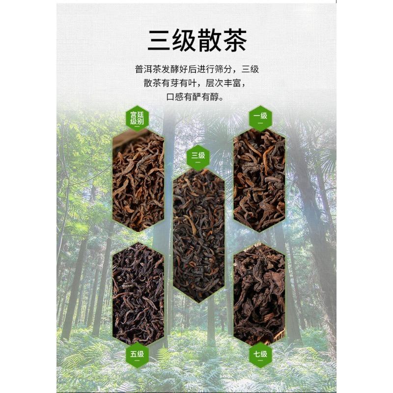 Lao Tong Zhi Third Grade Ripe Puer Loose Tea Haiwan Shou Puerh Tea 500g