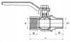 Gas Ball Valve 3/4 Inch Handle External Thread
