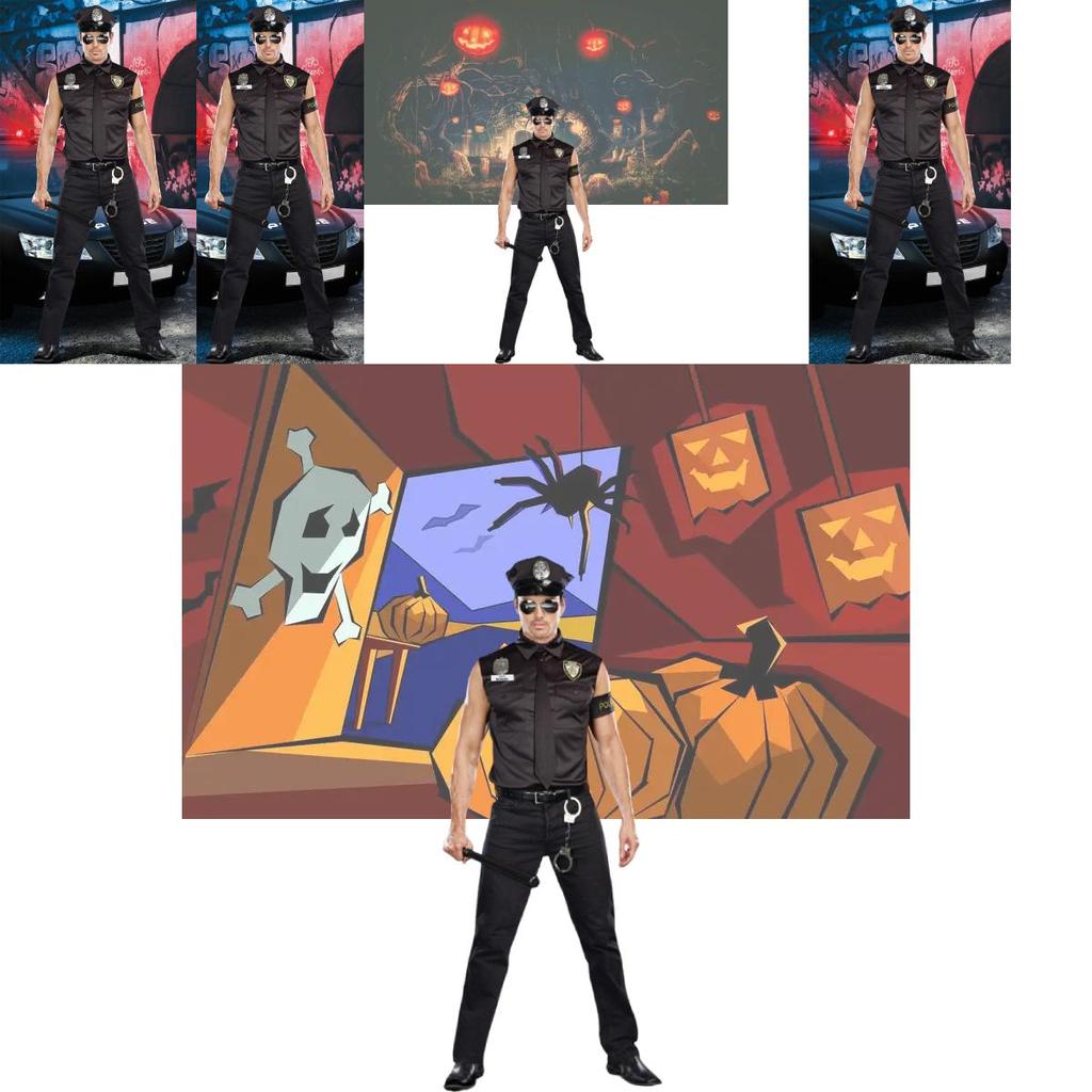 Игровой костюм на Хэллоуин для мужчин из полиэстера для сценического выступления