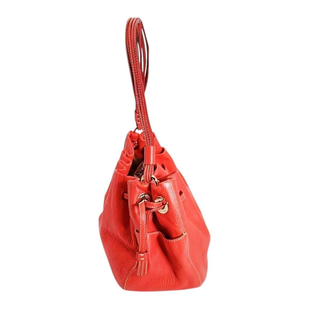 Kate Spade Drawstring type Handbag leather Red Women Used