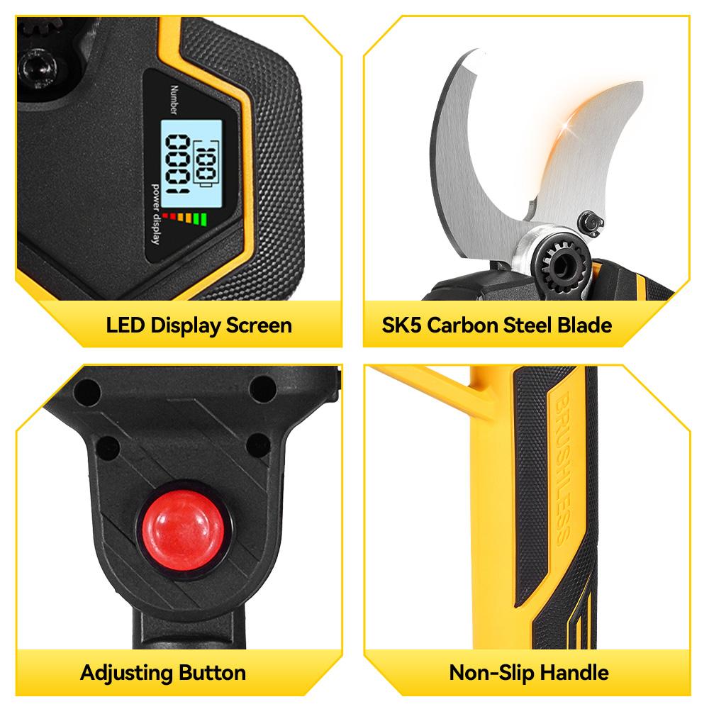 MELLWIN 2-в-1 Бесщеточный Электрический Сучкорез-Секатор с Телескопической Ручкой 180 см Садовый Инструмент-Секатор Для Аккумулятора Makita 18V