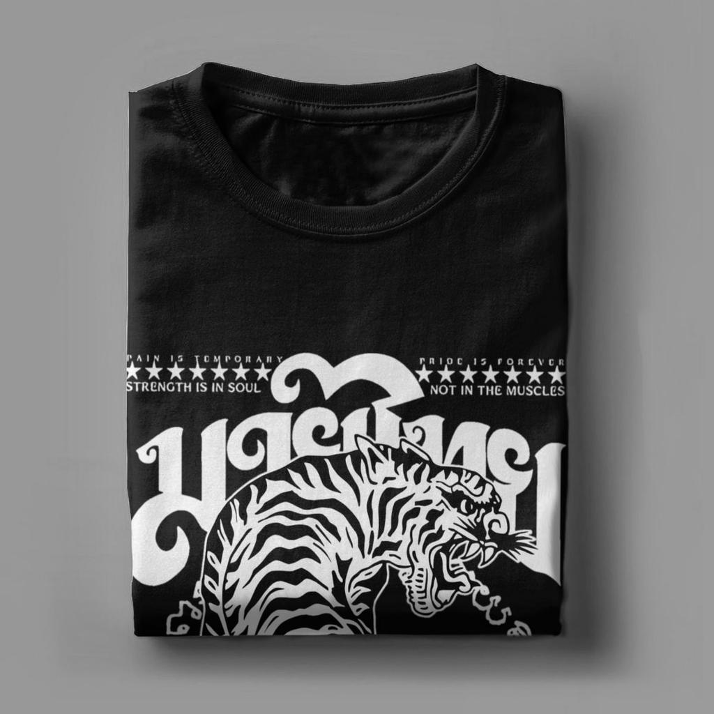 Мужские футболки Muay Thai Sak Yant Tiger Unique 100% Хлопковая футболка с коротким рукавом Боксерские футболки с круглым вырезом Одежда Лето