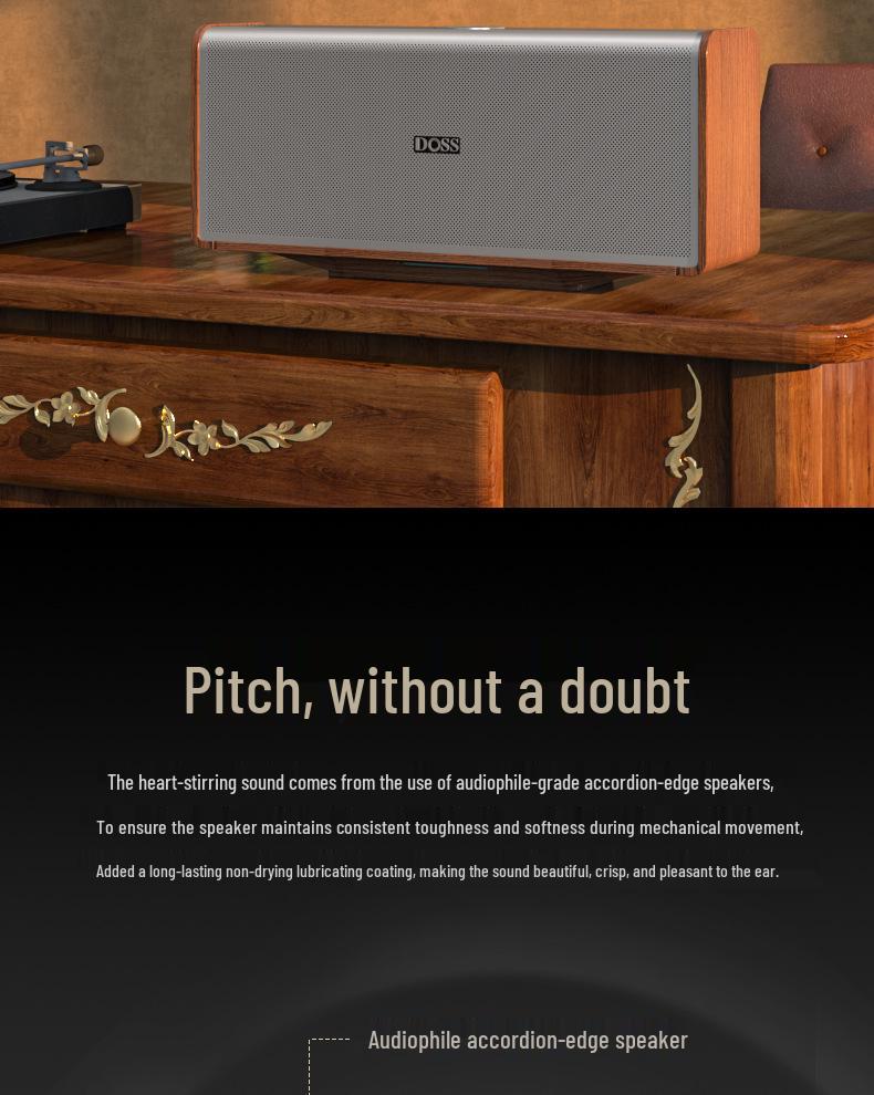 DOSS SoundBox MAX Bluetooth HIFI Speaker - Magic Brick for Home, Desktop, and TV Audio