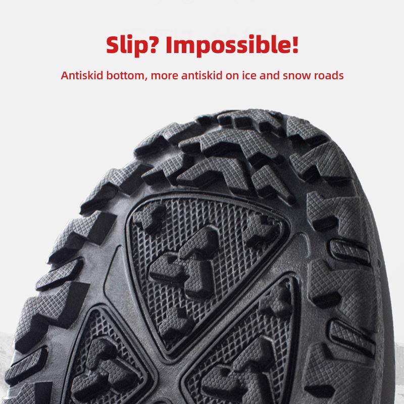 Зимние утепленные зимние сапоги, плюшевые теплые нескользящие и водонепроницаемые мужские и женские короткие хлопковые туфли на трубке