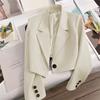 Business Black Button Short Suit Jacket for Women's Blazers Fashion Spring Autumn Jackets Korean Loose Casual Blazer Suit