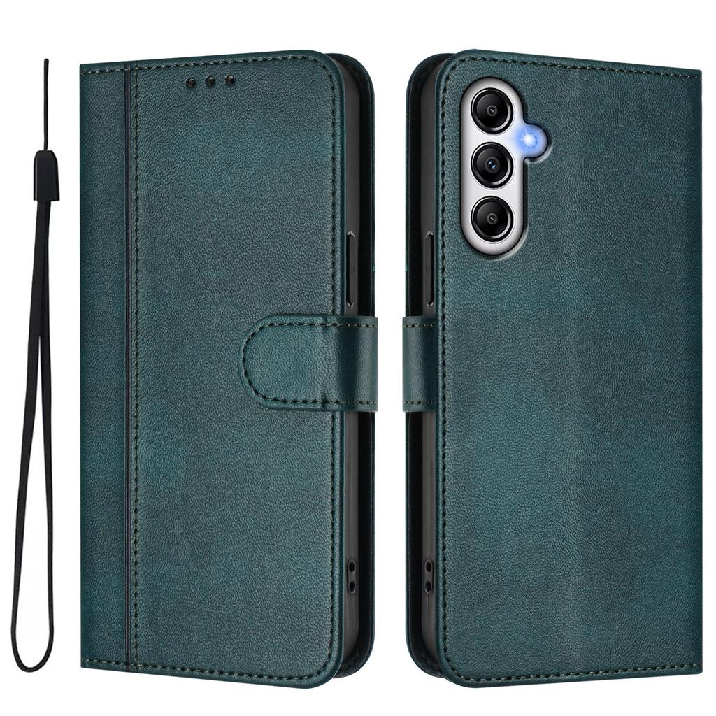 For Samsung Galaxy A25 5G (Global) (161.0 X 76.5 X 8.3mm) Cases Wallet Stand Retro Texture Leather Phone Cover with Lanyard