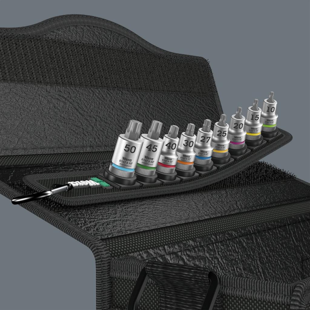 Wera 05003972001 Zyklop Bit Socket Set Belt B 3 Torx HF 10 Pieces Japanese Import 9.5mm [Regular Product]