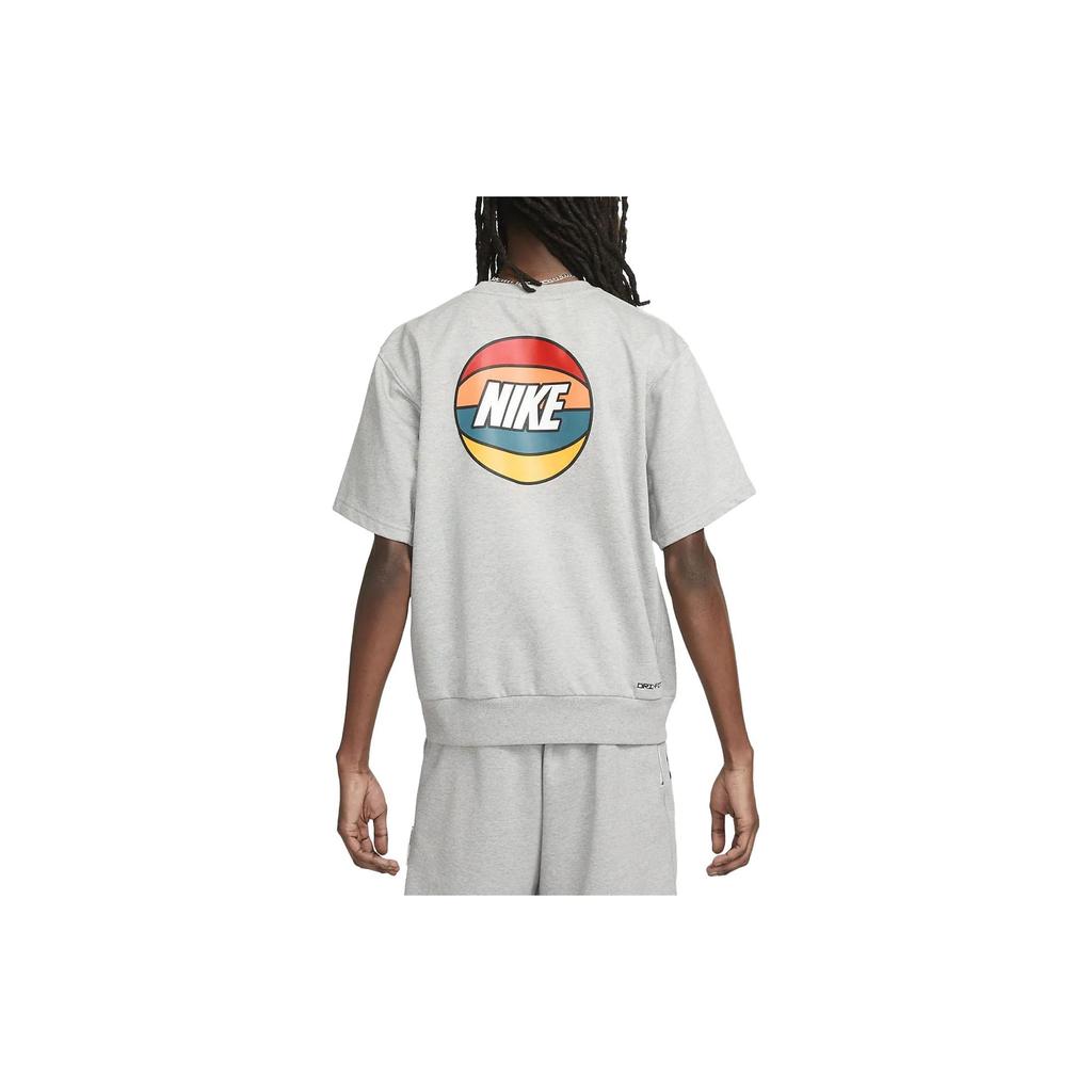 Nike Dri-FIT Standard Issue, пуловер с логотипом и круглым вырезом, футболка с короткими рукавами, мужские топы, темно-серый DX0328-063