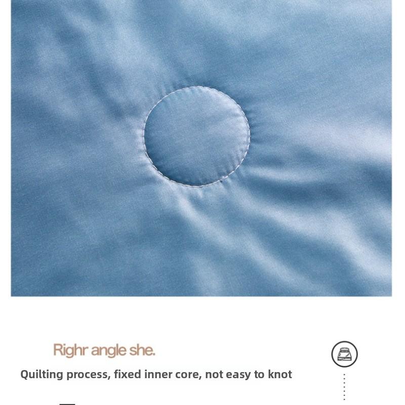 1Pc Spring and Summer New Quilt Thin Quilt Cool Washed Ice Silk Embroidered Summer Quilt Summer Cool Quilt Air-Conditioned Quilt